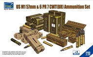  Riich Models  1/35 US M1 57mm & 6 PR7 CWT(BR) Ammunition Set (4 Sets) RIH30009
