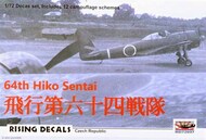  Rising Decals  1/72 64th Hiko Sentai (12x camo) RD72097
