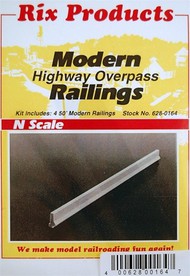  RIX PRODUCTS  N 50' Modern Highway Railings (4) RIX164