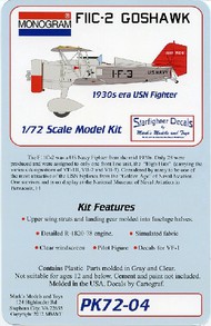Monogram F11C2 Goshawk 1930s USN Fighter (Ltd Run) #RMX4