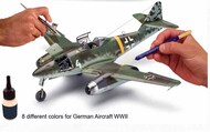 Model Color: WWII German Aircraft Acrylic Paint Set (8 Colors) 18ml Bottles RVL36200