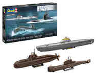  Revell of Germany  1/144 70 Years Bundeswehr: Wilhelm Bauer, Class 2 SubmarinesSet of three iconic submarines of the German Navy, representing different generations and technological milestones. - Pre-Order Item RVL5186
