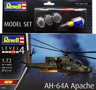 AH-64A Apache Combat Helicopter w/paint & glue #RVL63824