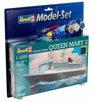  Revell of Germany  1/1200 Queen Mary II Ocean Liner w/paint & glue* RVL65808