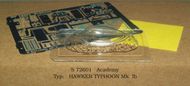 Hawker Typhoon Mk.IB etched, vac canopy and canopy mask #RBTS72601