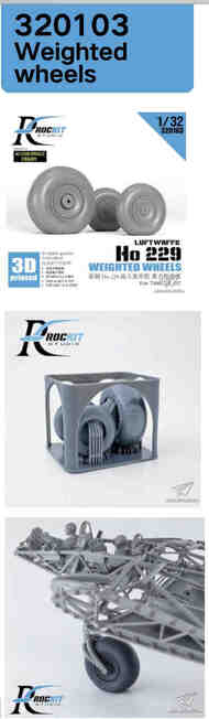  Rockit Studio  1/32 Horten Ho.229A/Ho-229B weighted wheels RS320103