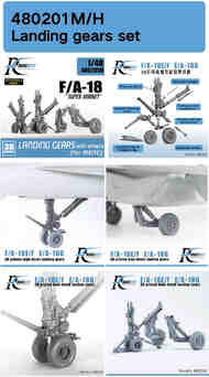  Rockit Studio  1/48 Boeing F/A-18E/E/A-18E F landing gear with wheels RS480201M
