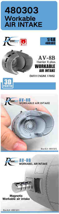 Rockit Studio  1/48 McDonnell-Douglas AV-8B workable Intake sets RS480303