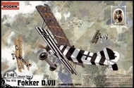  Roden  1/48 Fokker D VII (Early) WWI German BiPlane Fighter ROD415