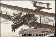  Roden  1/72 Zeppelin Staaken R VI (Schutte-Lanz Built R27/16) WWI German BiPlane Bomber ROD55
