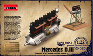  Roden  1/32 Mercedes D III German WWI Water-Cooled Engine ROD623