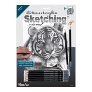  Royal Langnickel  NoScale Clawdia (Tiger Face) Sketching Made Easy Age 8+ (11.25"x15.375") RAL37661