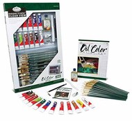  Royal Langnickel  NoScale Essentials Oil Deluxe Art Set in Clearview Case (32pc) RAL6626