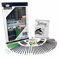  Royal Langnickel  NoScale Essentials Sketch & Draw Deluxe Art Set in Clearview Case (79pc) RAL6629