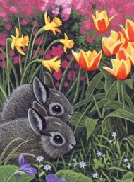  Royal Langnickel  NoScale Spring Bunnies Paint by Number Age 8+ (8.75"x11.75") RAL7725
