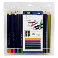 Essentials Drawing Pencil Art Set in Clamshell Package (20pc) #RAL8405