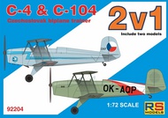 RS Models  1/72 C 4 + C 104 Czech Biplane trainer Double kit RSMI92204