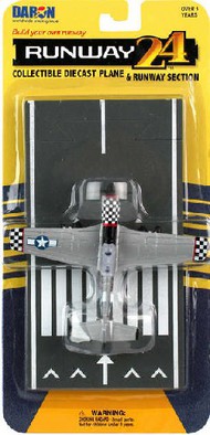  RUNWAY 24  NoScale P-51 Checkered Nose WWII Plane RWY195