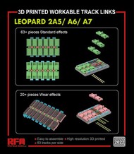  Rye Field Models  1/35 Leopard 2A5 / A6 / A7 Workable Track Links Set (3D Printed) RFM2022