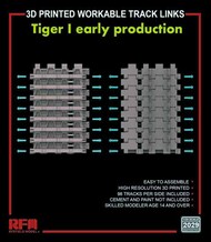 Tiger I Early Production 3D Printed Workable Track Link Set #RFM2029