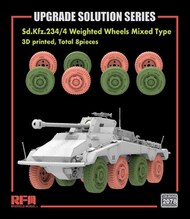 Sd.Kfz.234 Puma Weighted Wheels Set Mixed Types #RFM2078