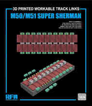 M50 M51 Super Sherman 3D Printed Workable Track Set RFM3036