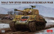 US Sherman M4A3 76W HVSS Korean War Tank w/Workable Track Links #RFM5049