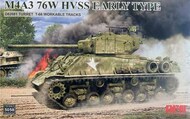 M4A3 76W Sherman HVSS Early Type D82081 Turret T-66 Workable Tracks #RFM5058