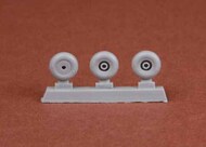  SBS Model  1/48 de Havilland DH-82a Tiger Moth wheel set   (x 3 pair of wheels in 3 different styles) (designed to be used with Airfix kits) SBS48069