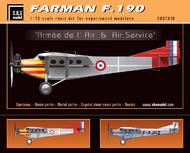  SBS Model  1/72 Farman F.190 'Armee de l'Air & Air Service' SBSK7010