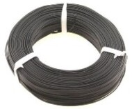 BLACK 22-Gauge Single Strand Copper Plastic Coated Wire 32'/Roll #SVM1052