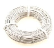 WHITE 22-Gauge Single Strand Copper Plastic Coated Wire 32'/Roll #SVM1056