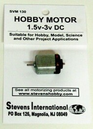  Stevens Motors  NoScale 1.5 to 3v DC Small Electric Motor (Flat Sides) SVM130