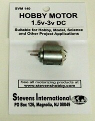  Stevens Motors  NoScale 1.5 to 3v DC Small Electric Motor (Round Can) SVM140