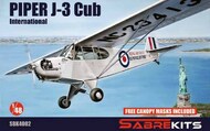  Sabre Kits  1/48 Piper J-3 Cub 'International' ex-Smer kit with new clear parts SBK4002