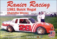  Salvinos Jr Models  1/24 Ranier Racing Bobby Allison 1981 #28 Buick Regal Charlotte Winner Race Car SJM19812