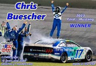 Chris Buescher 2023 NASCAR Ford Mustang Champion Race Car (Daytona 400) (Ltd Prod) #SJM2023CBD