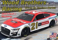 Wood Brothers Racing Harrison Burton 2023 NASCAR Ford Mustang Race Car (Primary Livery) (Ltd Prod) #SJM2023HBP