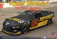  Salvinos Jr Models  1/24 Ryan Blaney 2023 NASCAR Ford Mustang Race Car (Advanced Auto) (Ltd Prod) SJM2023RBA