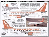  Scaleliners  1/144 Boeing 737-300 EasyJet HB-ILJ Web site and 'Geneve-Barcelone, tourjours!' combo FPSL446