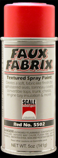  Scale Motorsport  NoScale Faux Fabrix Textured Spray Paint Sports Car Red 5oz. SMO5502