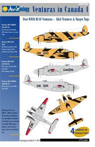  SkyGrid/Aviaeology  1/72 Venturas in Canada 4: RCAF Postwar TT & BG tr AV72035