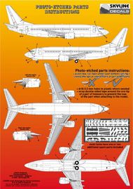  Skyline Models  1/144 Boeing 737-300/Boeing 737-400/Boeing 737-500 Photo-Etched details x 2 sets SKY14015
