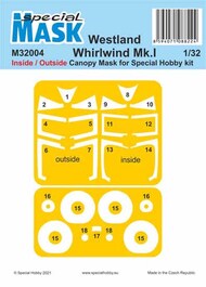  Special Hobby Kits  1/32 Westland Whirlwind Mk.I Inside/Outside MASK SHYM32004