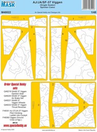 Saab AJ-37/JA-37/SF-37 Viggen (Single Seater) Splinter Camouflage Pre-cut spray mask #SHYM48022