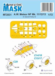  Special Hobby Kits  1/72 Gloster Meteor NF Mk.11/NF.12/NF.13 MASK SHYM72031
