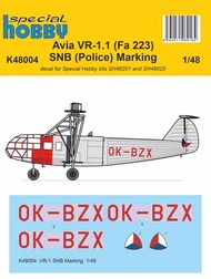  Special Hobby Kits  1/48 VR-1 Helicopter SHYK48004