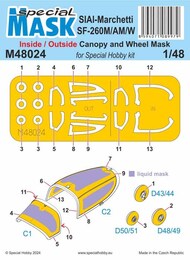 SIAI-Marchetti SF-260M/AM/W INSIDE/OUTSIDE MASK #SHYM48024