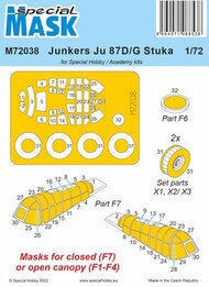 Junkers Ju.87D/G Stuka Mask /Special Hobby and Academy kit #SHYM72038