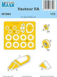 Vautour IIA MASK 1/72 Pre-cut paint masks #SHYM72064
